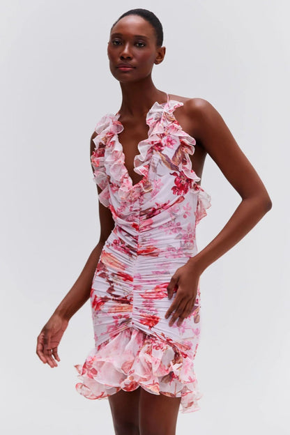 Haze Stretch Tulle Sleeveless Mini Dress