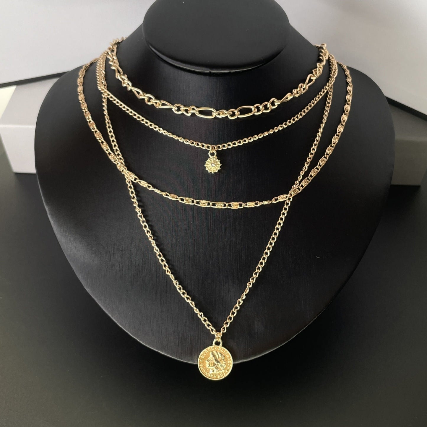 Mayte Layered Medallion Necklace