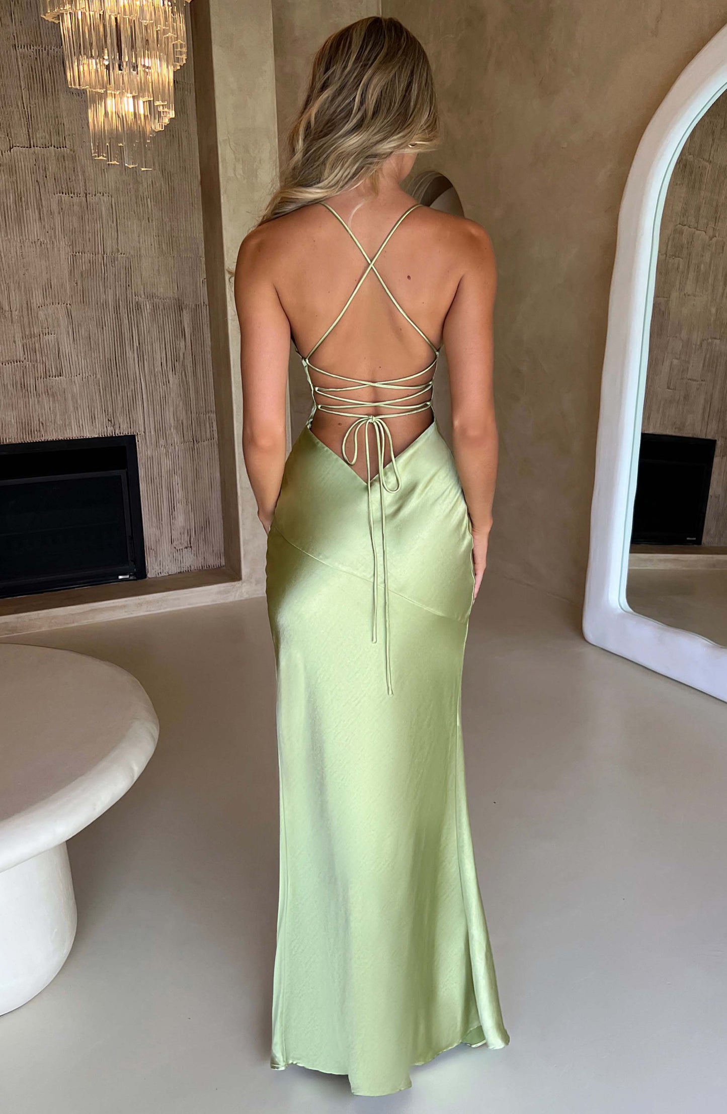 Natalie | Satin Maxi Dress