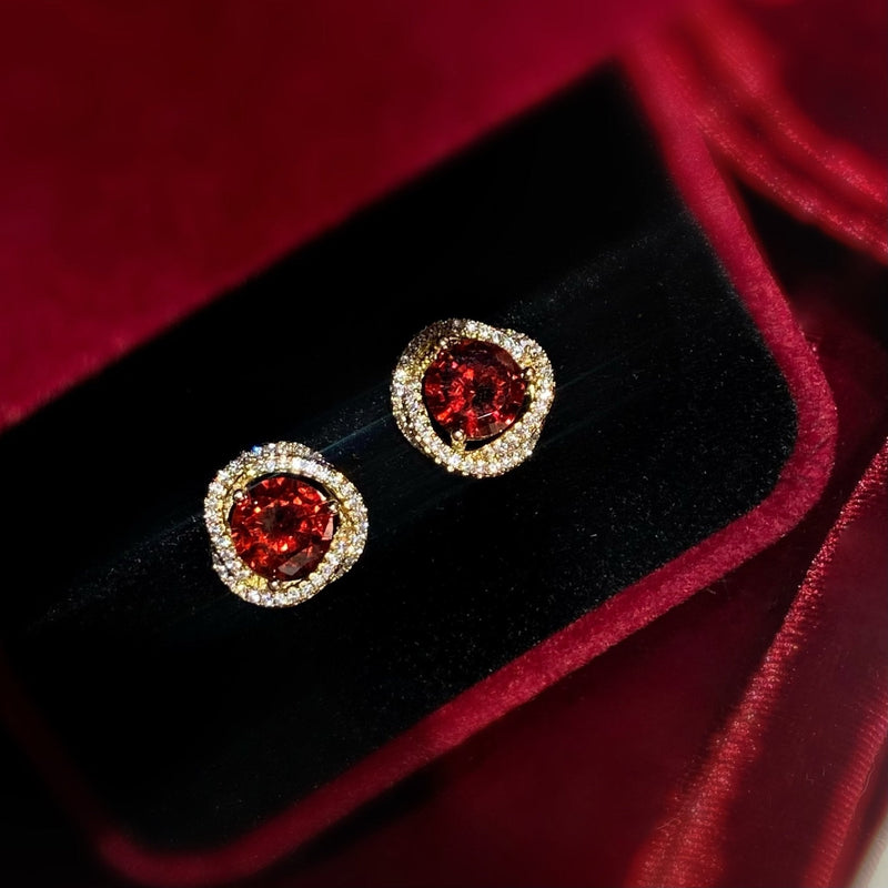 Ivana Ruby Stud Earrings