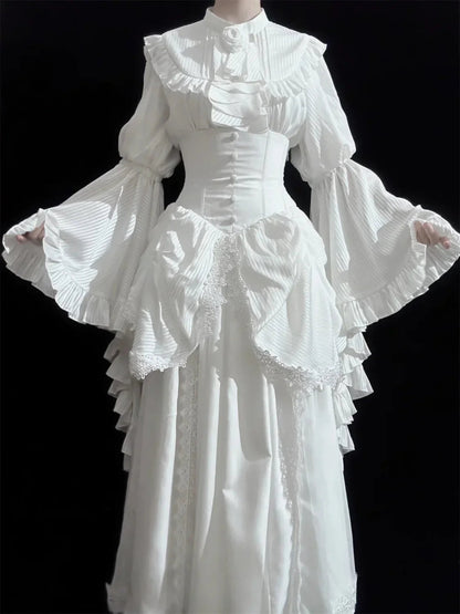 Ivory Frill Sleeve Blouse