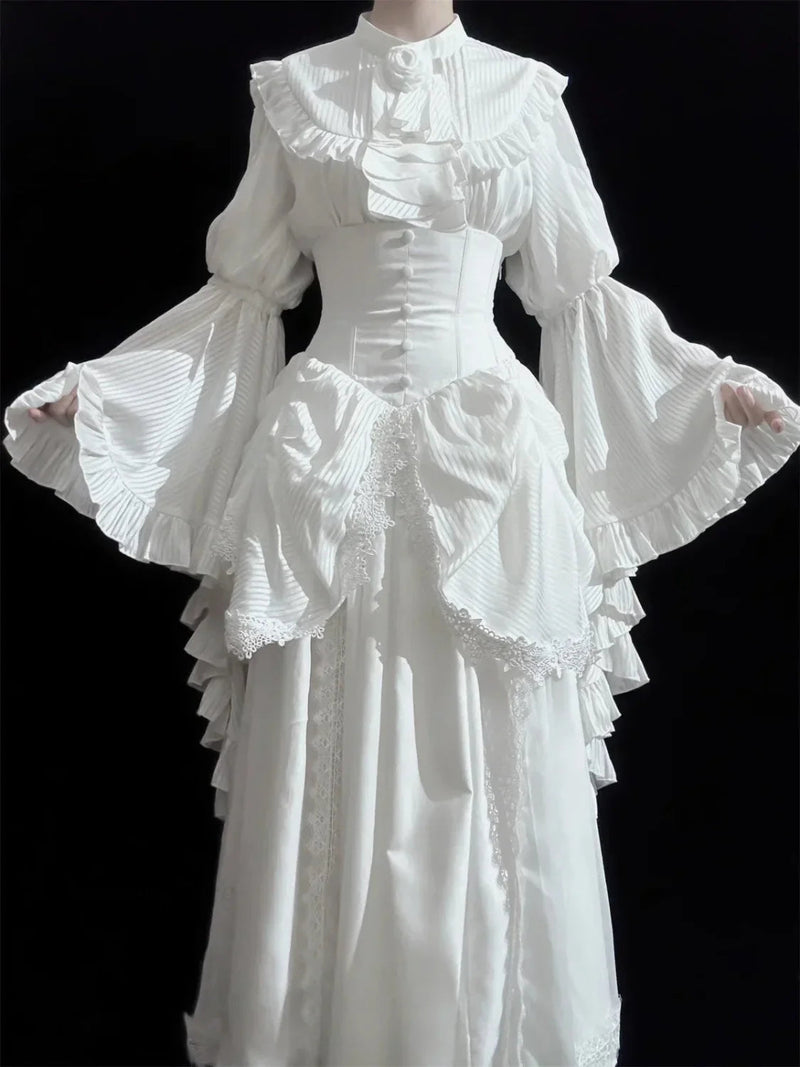 Ivory Frill Sleeve Blouse
