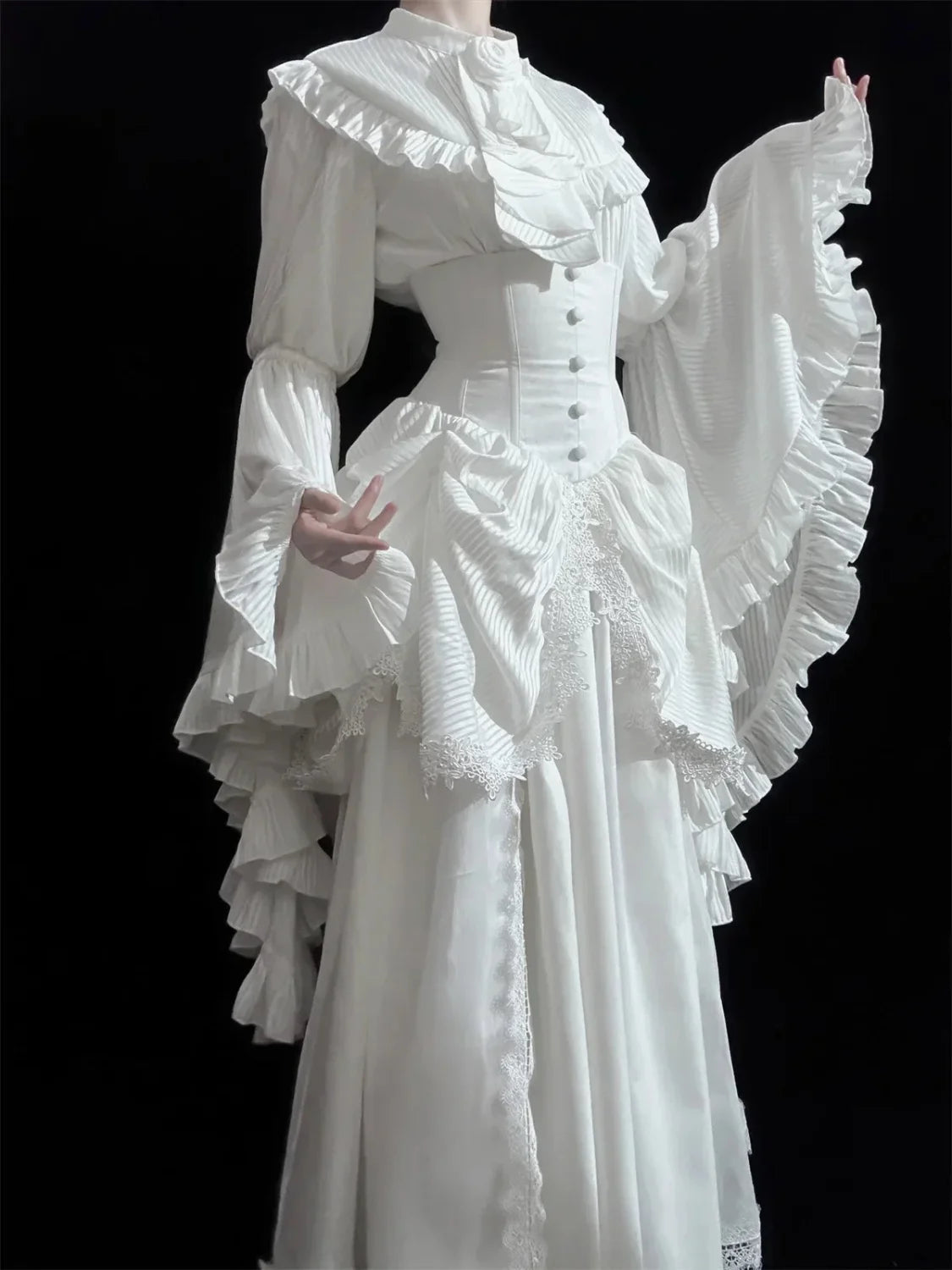 Ivory Frill Sleeve Blouse