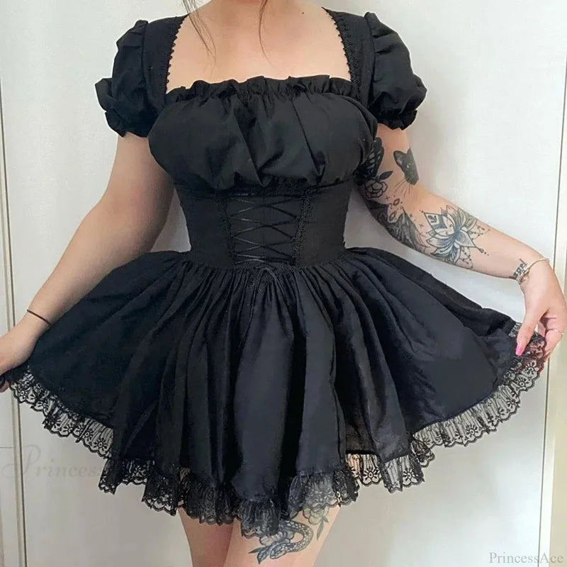 Ivory Lace Puff Small Dress