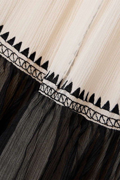 Jean Halterneck Tiered Maxi Dress