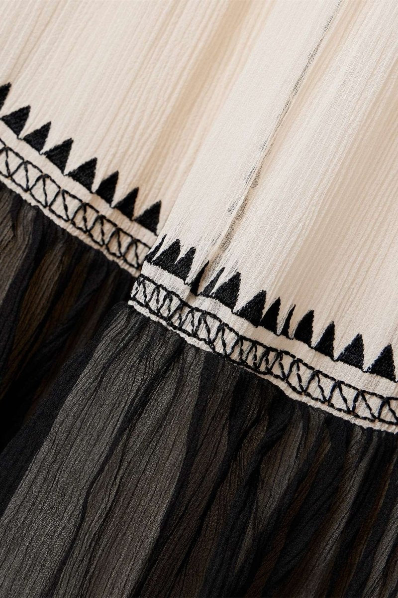 Jean Halterneck Tiered Maxi Dress