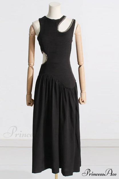 Jolie Abstract Stylish Cut-out Midi Dress
