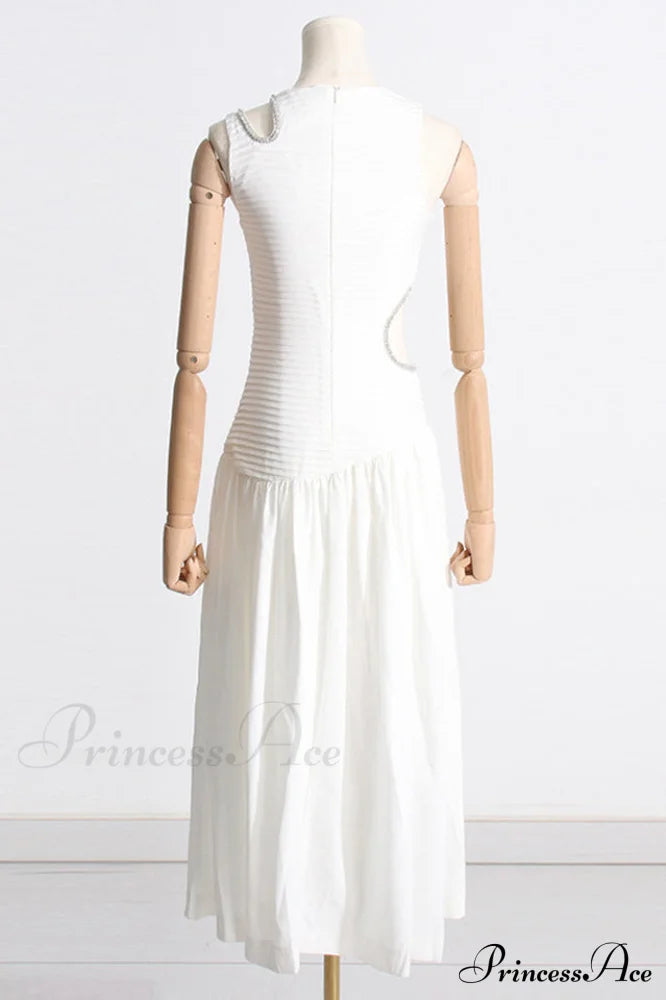 Jolie Abstract Stylish Cut-out Midi Dress