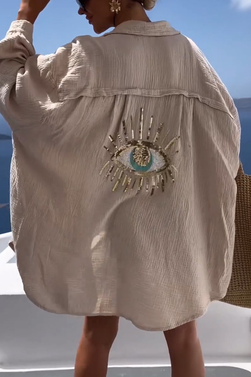 Ola - Eye Sequin Glam Blouse