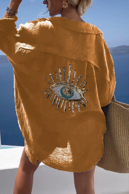 Ola - Eye Sequin Glam Blouse