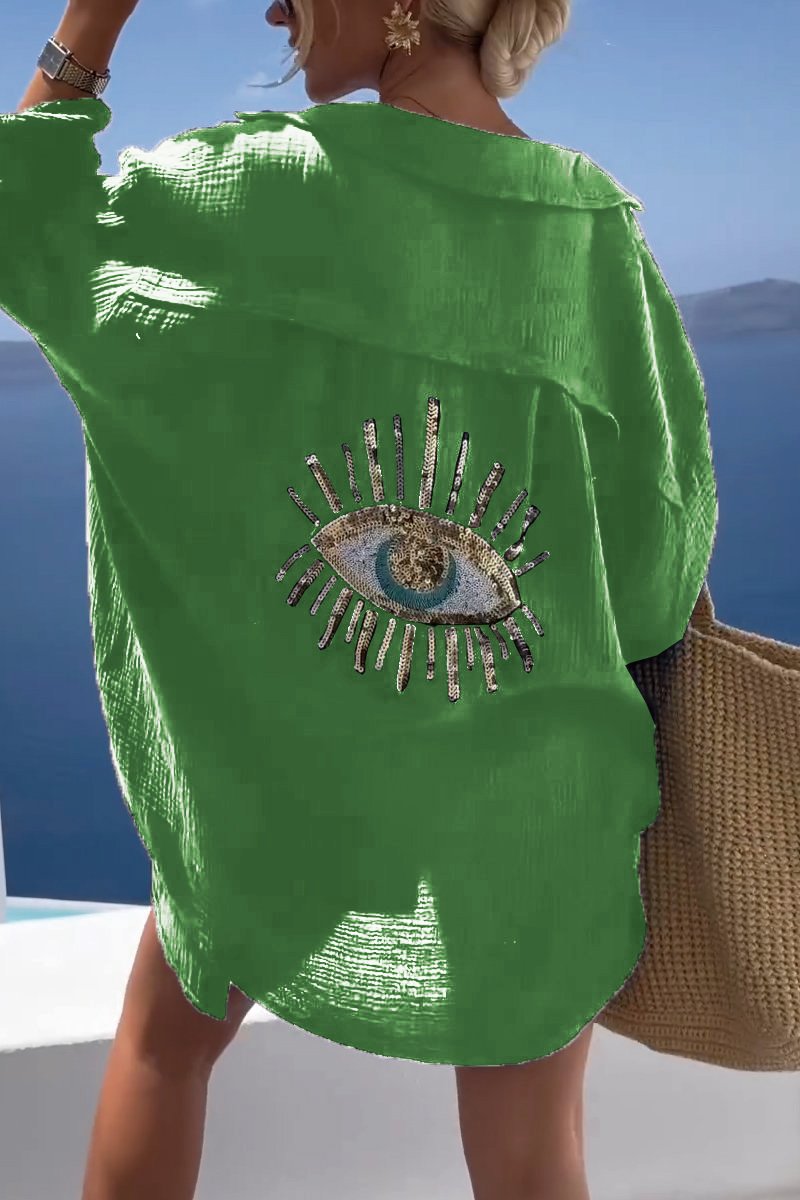 Ola - Eye Sequin Glam Blouse