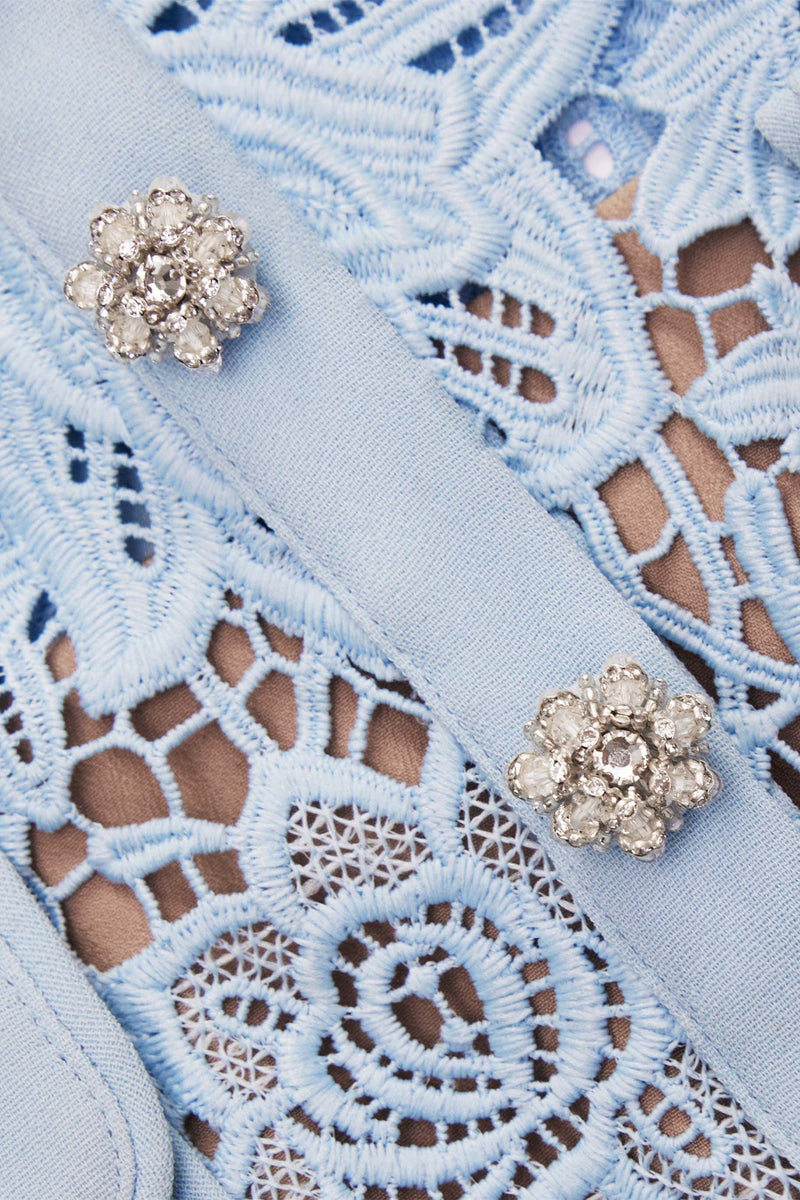 Renata Embroidered Lace Mini Dress