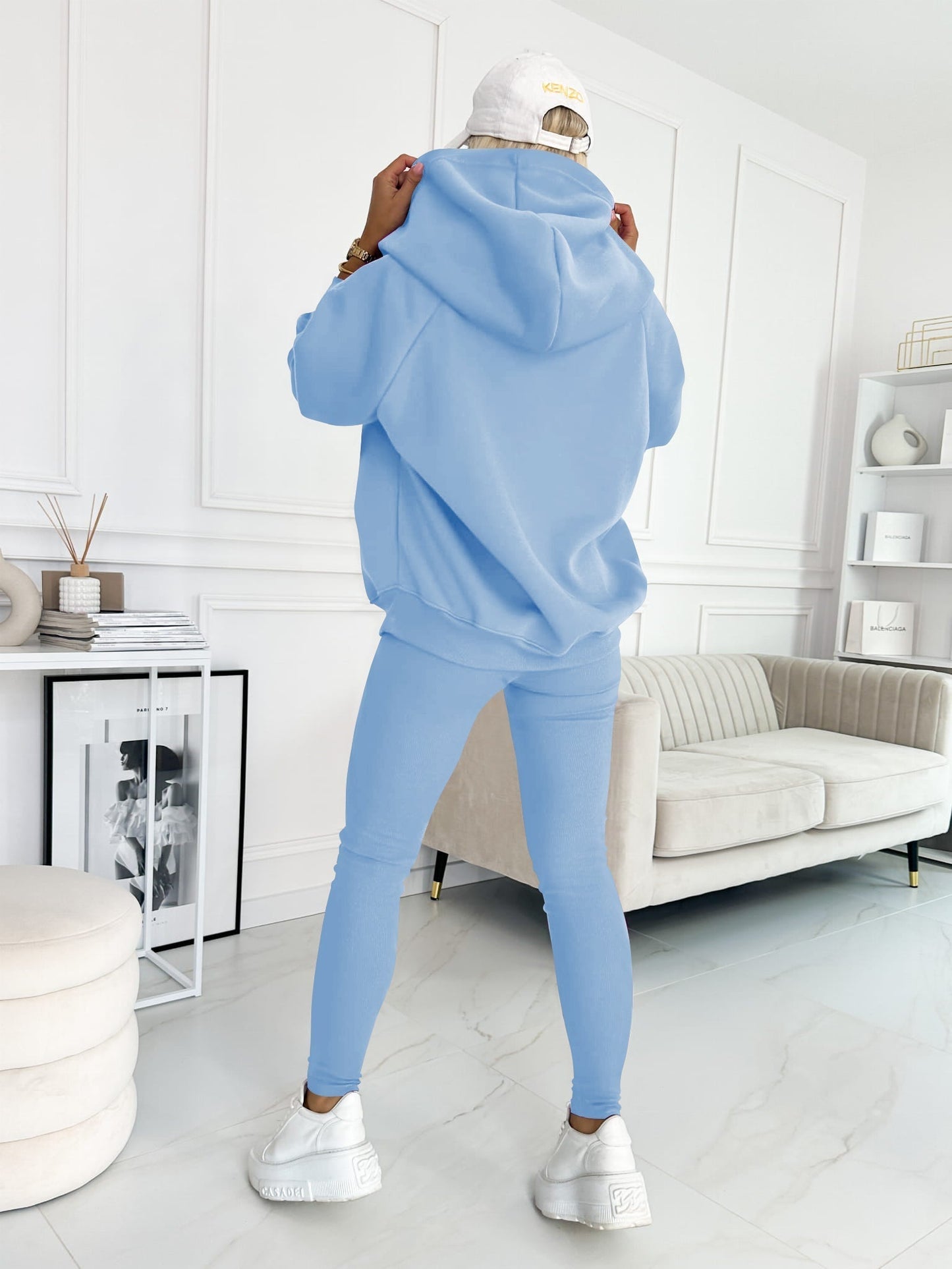 (s-5xl) Hooded and Comfortable Sweatshirt Three-piece Suit