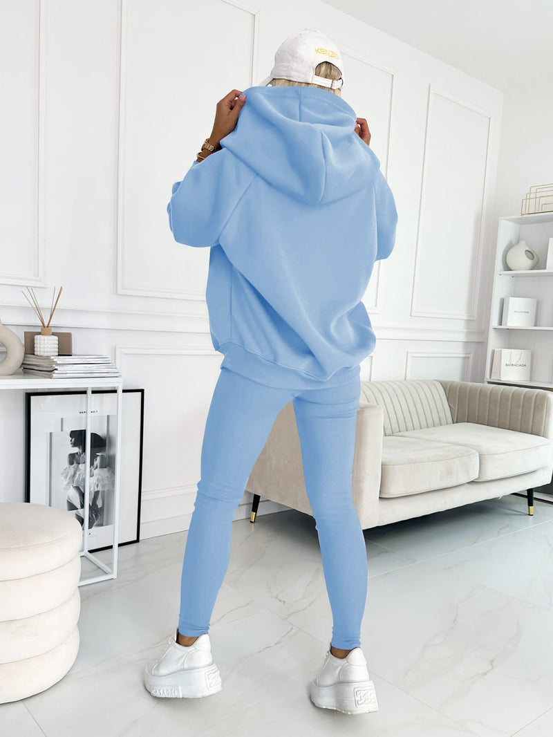 (s-5xl) Hooded and Comfortable Sweatshirt Three-piece Suit