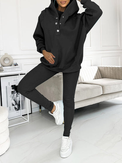 (s-5xl) Hooded and Comfortable Sweatshirt Two-piece Suit