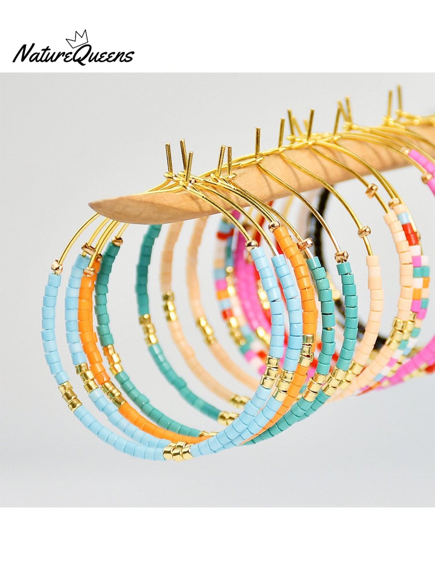 Colorful Rice Bead Earrings