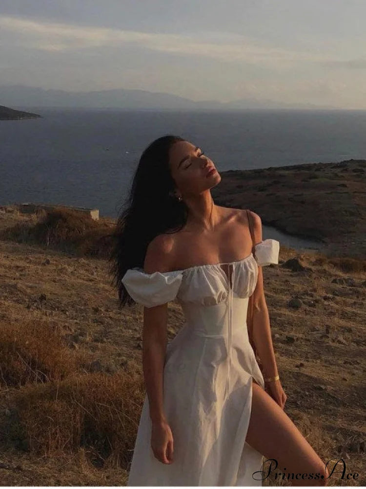 Katie Off Stylish Shoulder Midi Dress