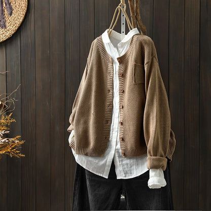 Sarah | Comfy Knit Cardigan With Button Detail for