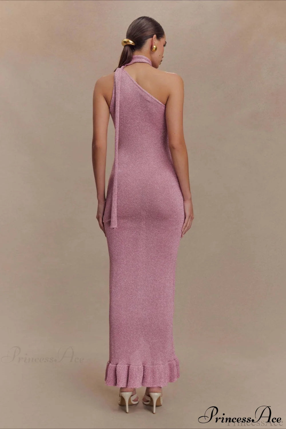 Knit Ruffle Maxi Dress