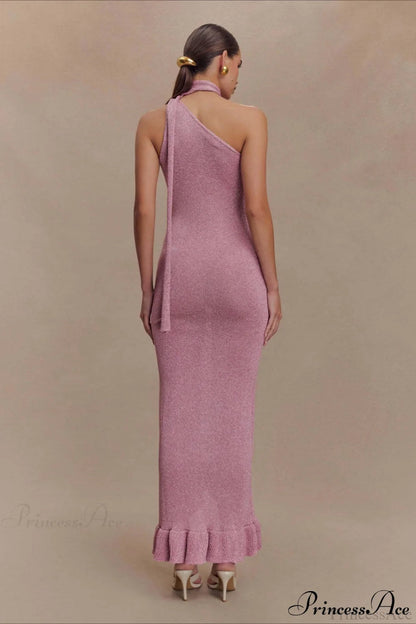 Knit Ruffle Maxi Dress