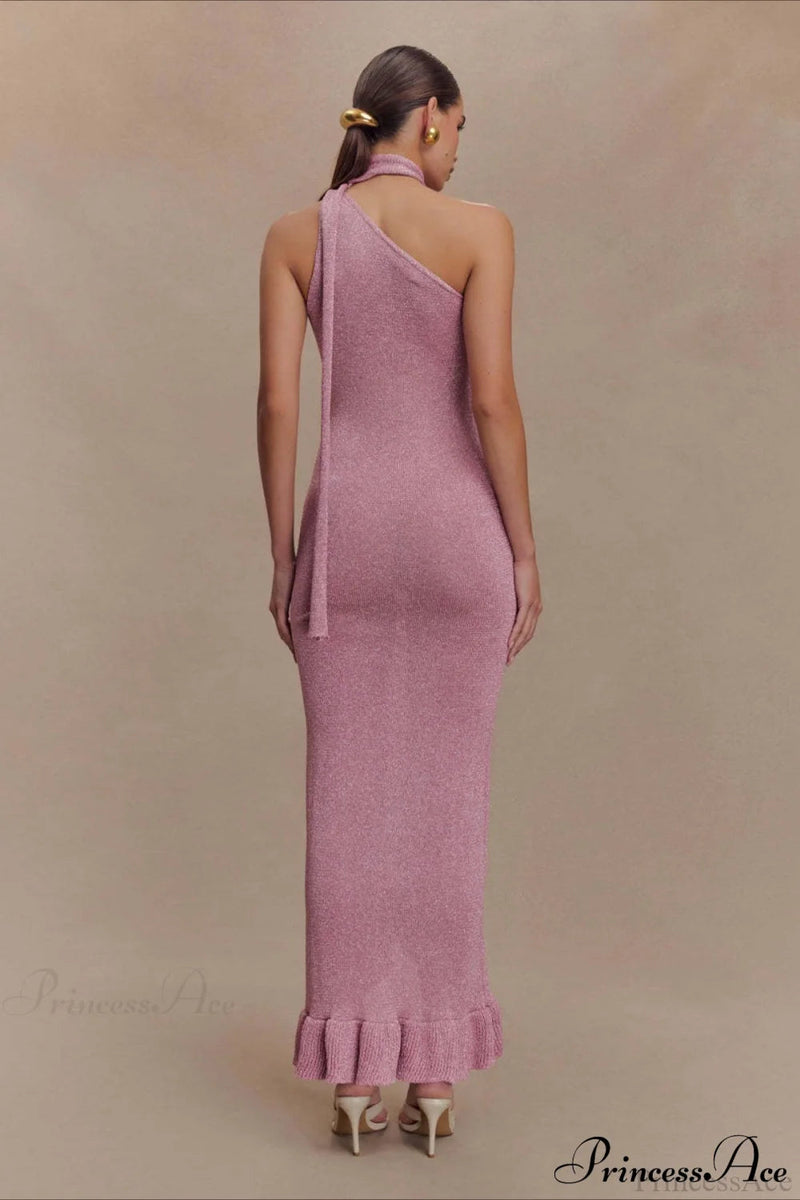 Knit Ruffle Maxi Dress