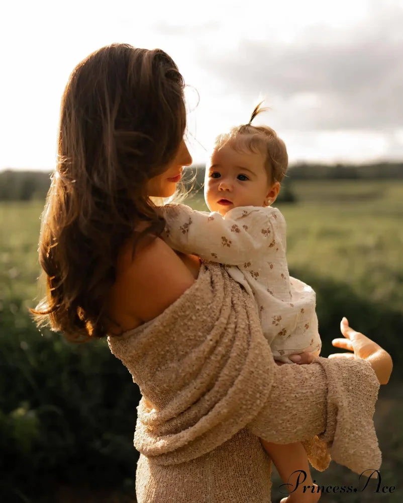 Knit Off-shoulder Long Sleeve Maxi Dress