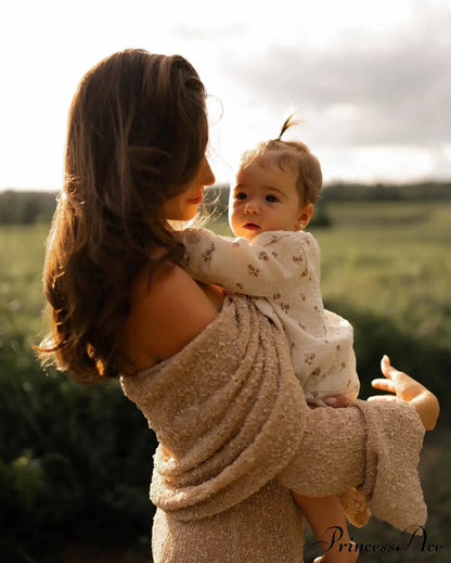 Knit Off-shoulder Long Sleeve Maxi Dress