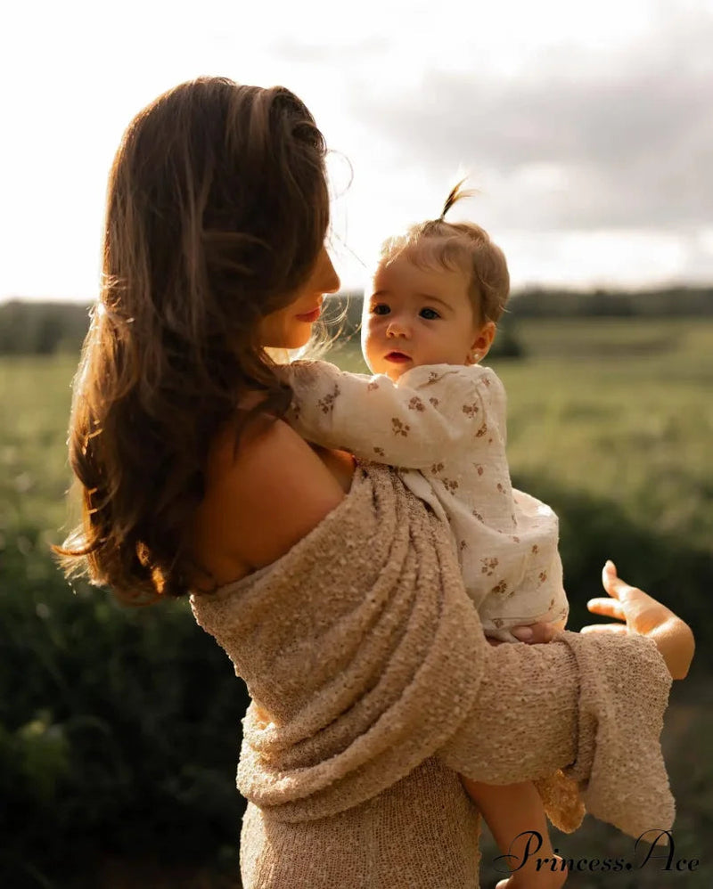 Knit Off-shoulder Long Sleeve Maxi Dress