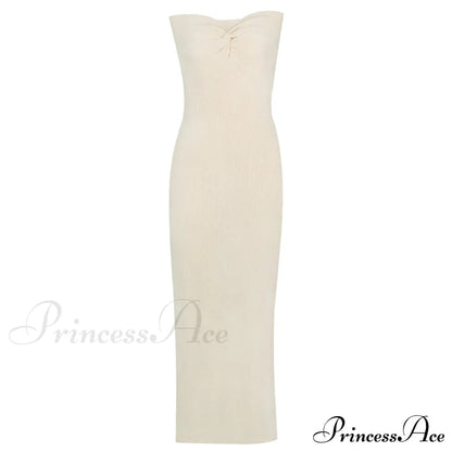 Knit Twisted Stylish Tube Midi Dress