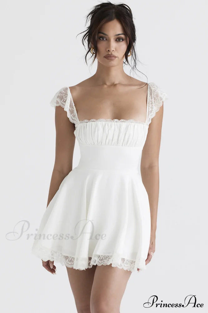 Lace A-line Stylish Mini Dress