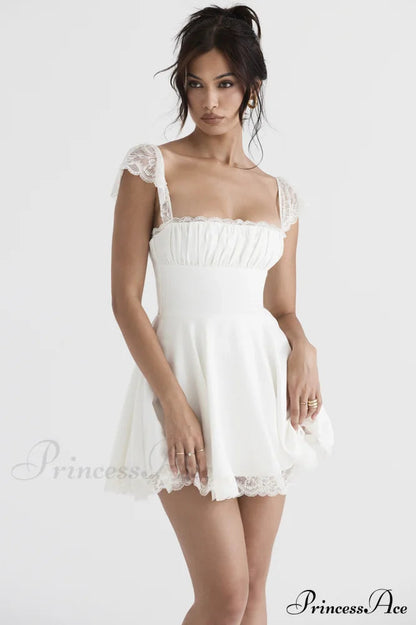 Lace A-line Stylish Mini Dress