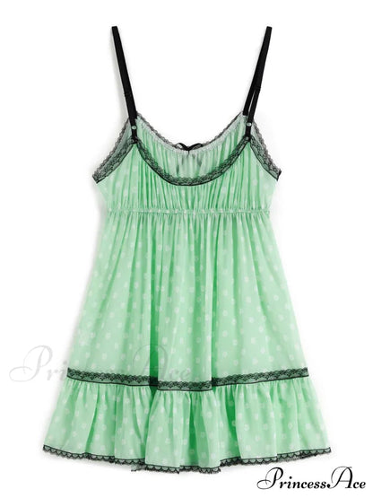 Lace Trim Graceful Mini Dress