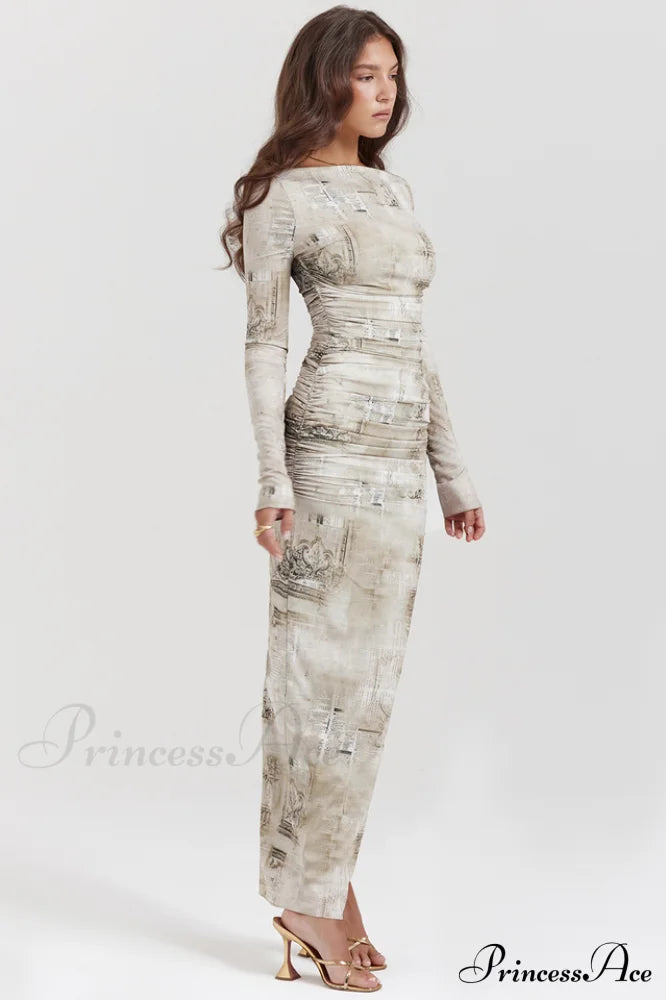 Lanetta Feminine Stylish Printed Maxi Dress