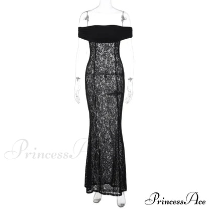 Lantern Sleeve V-neck Trumpet Maxi Dress