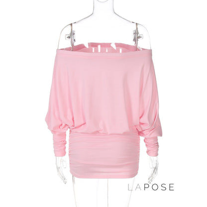 Aaliya Off Shoulder Ruched Mini Dress