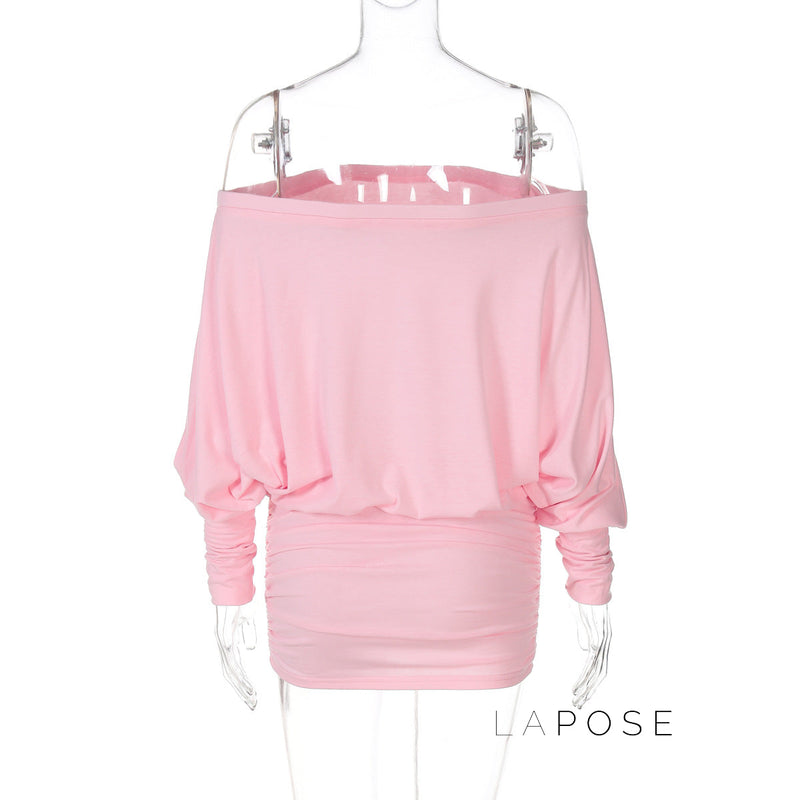 Aaliya Off Shoulder Ruched Mini Dress