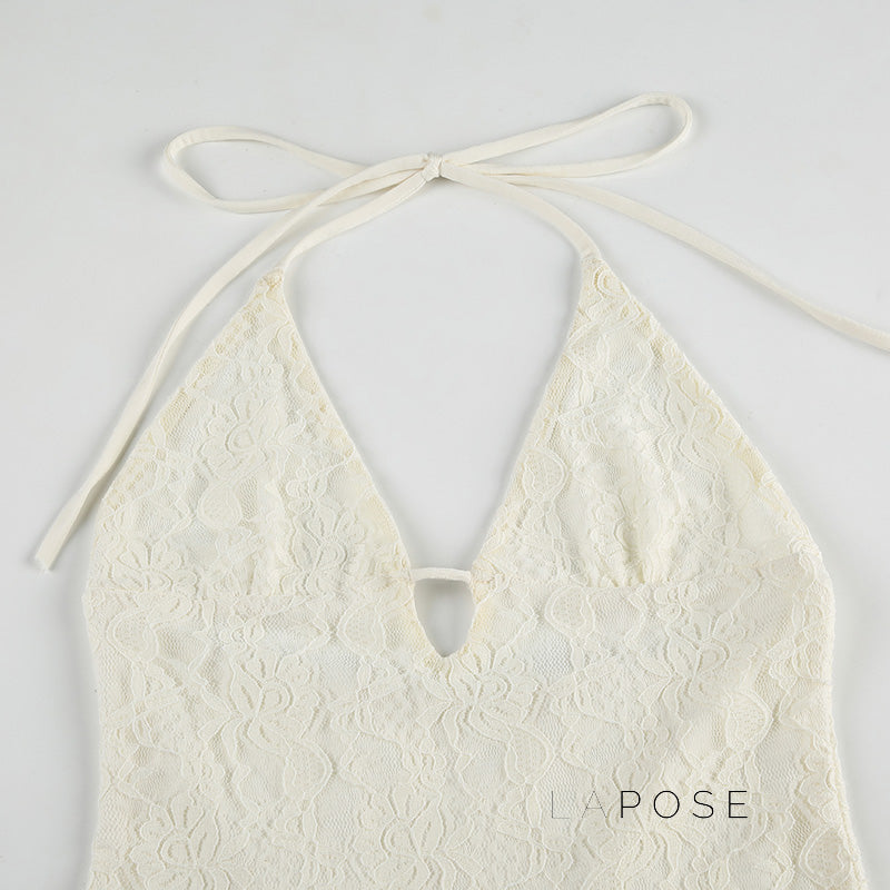 Adaley Lace Tiered Mini Dress
