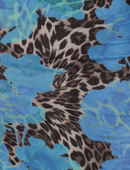 Arlette Radiant Maxi Dress - Blue Leopard