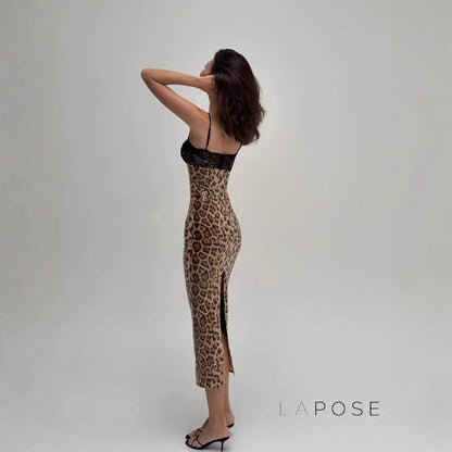 Aviyana Leopard Sequin Maxi Dress