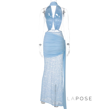 Ayana Lace Halter Maxi Dress