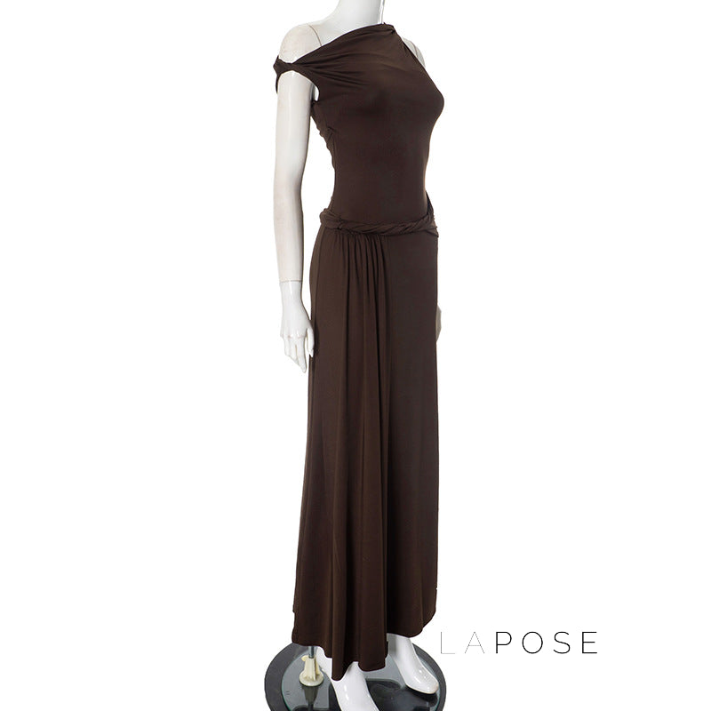 Azalia Twisted Draped Dress