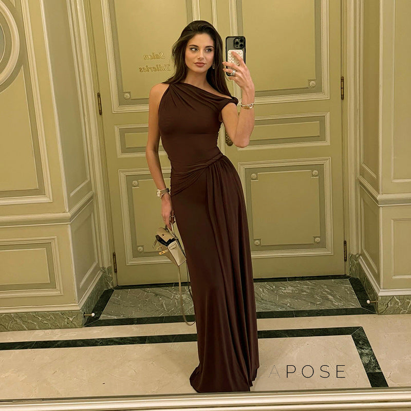 Azalia Twisted Draped Dress