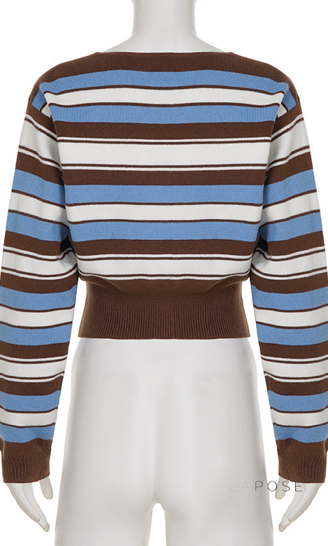 Blakelynn Striped Button Cardigan