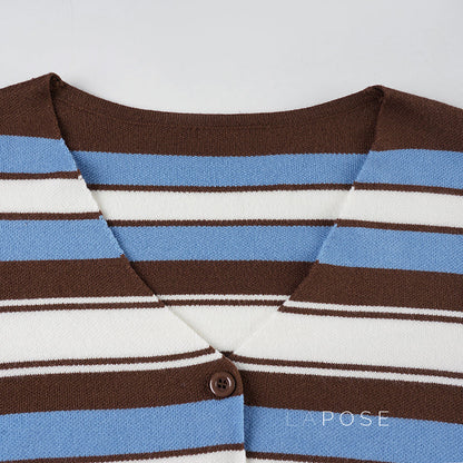 Blakelynn Striped Button Cardigan