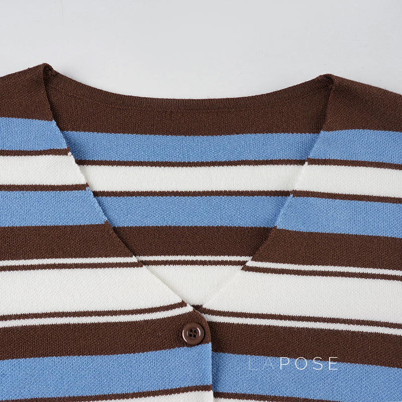 Blakelynn Striped Button Cardigan