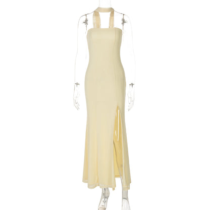 Bostyn Strapless Slit Maxi Dress