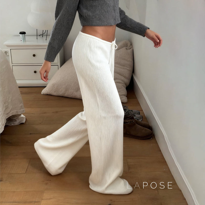 Mumtaz Ribbed Wide-leg Knit Pants