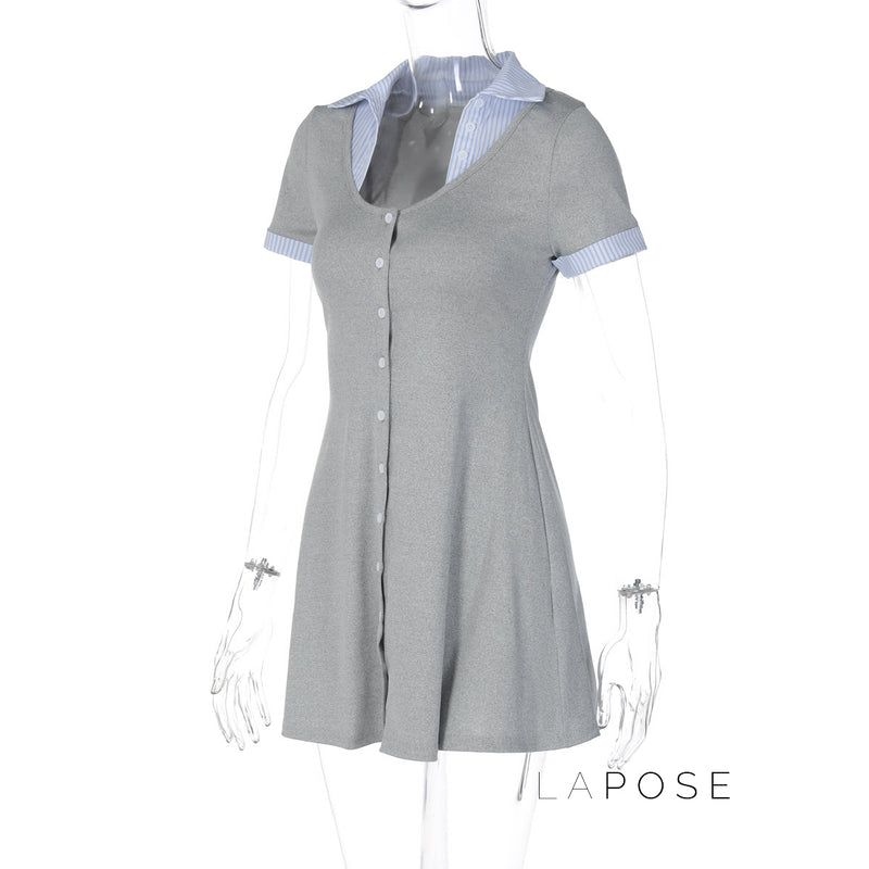 Carmyn Polo Patchwork Mini Dress