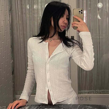 Chandler Ribbed Button-front Cardigan
