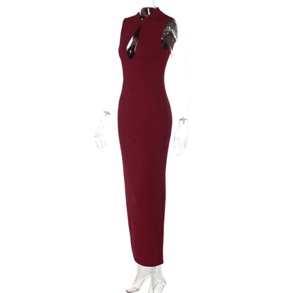 Cut-out Slit Maxi Dress